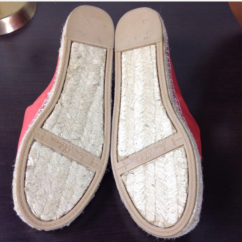 ❌Sam Edelman Red Leather Almond Toe Espadrilles - Picture 6 of 6